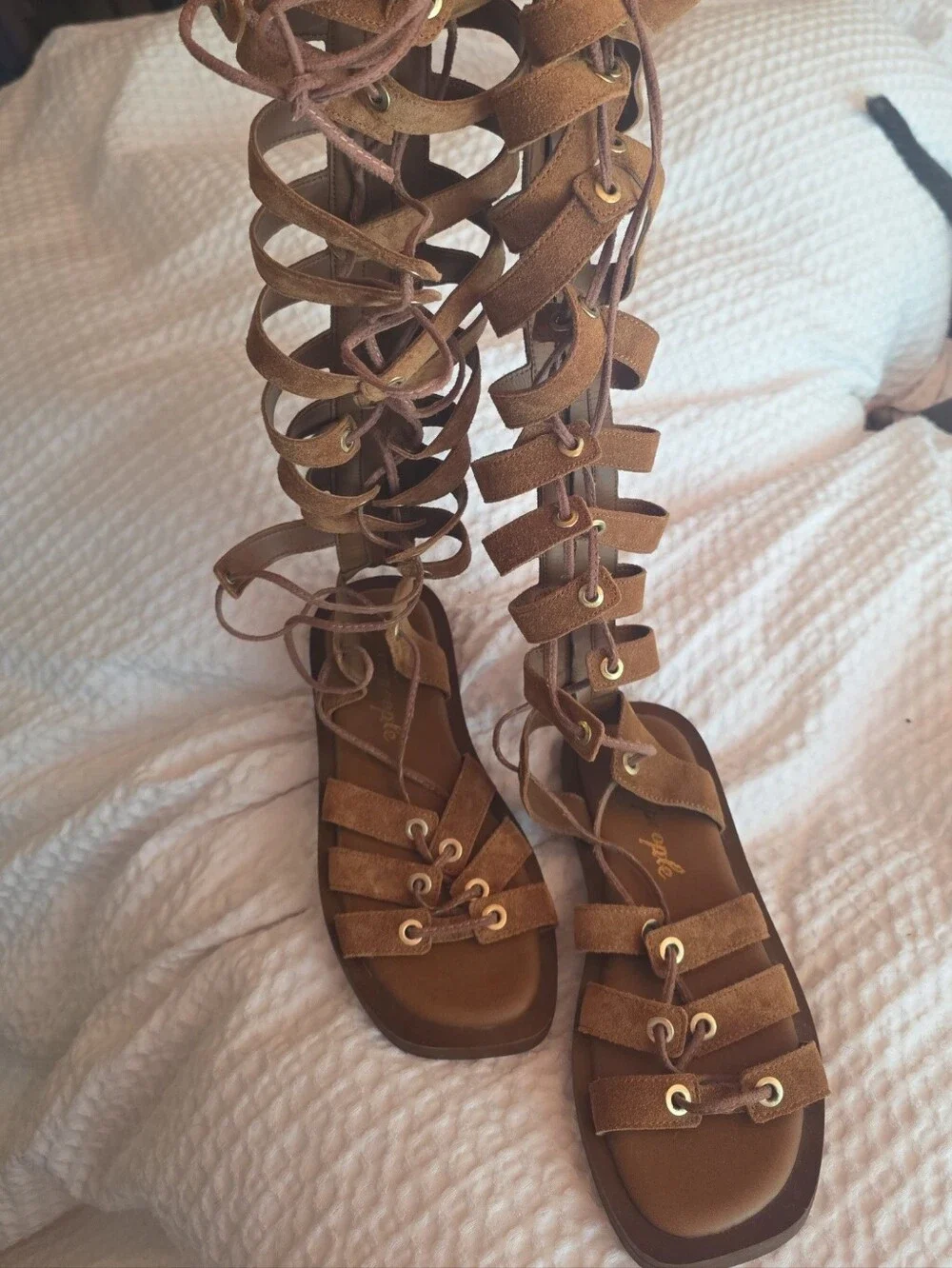 Free People Knee-High Lace-Up Gladiator Sandals